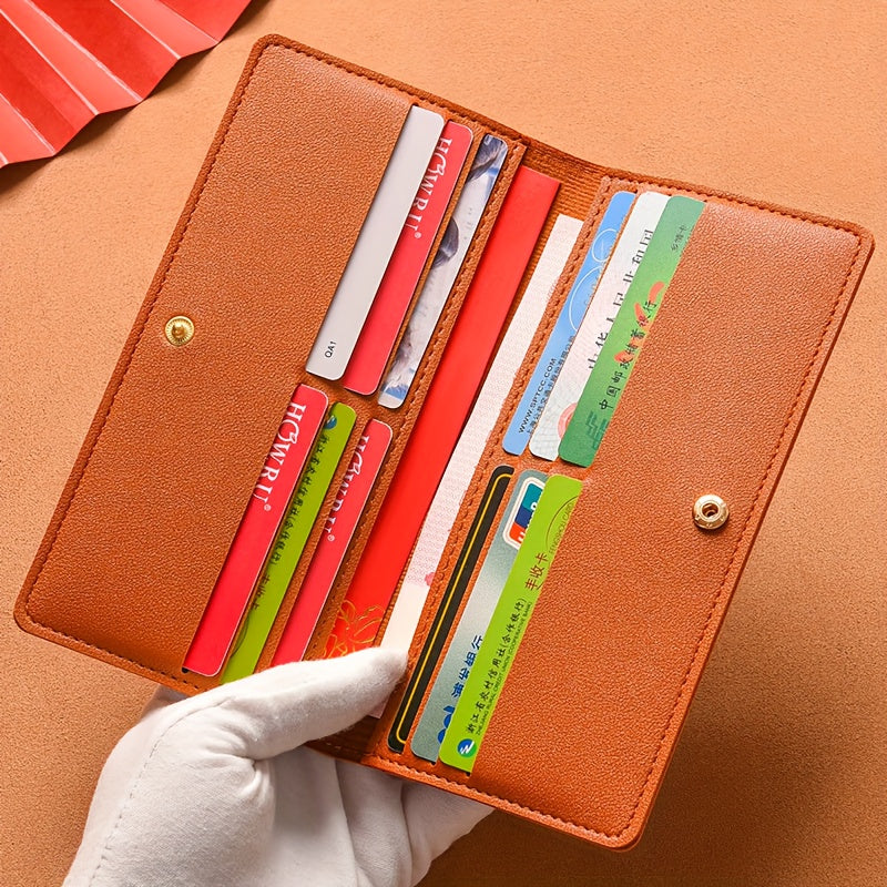 Women's Long Wallet 5 mm, Twelve Slots and Documents