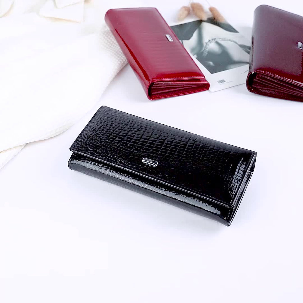 Long women's wallet, 6-inch phone compartment