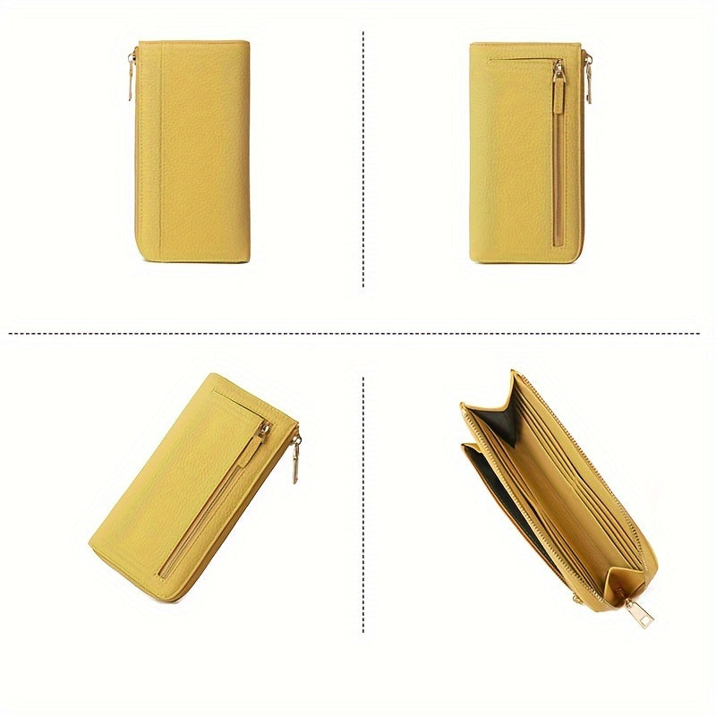 Women's Long Zippered RFID Wallet, 20 x 10 x 2 cm