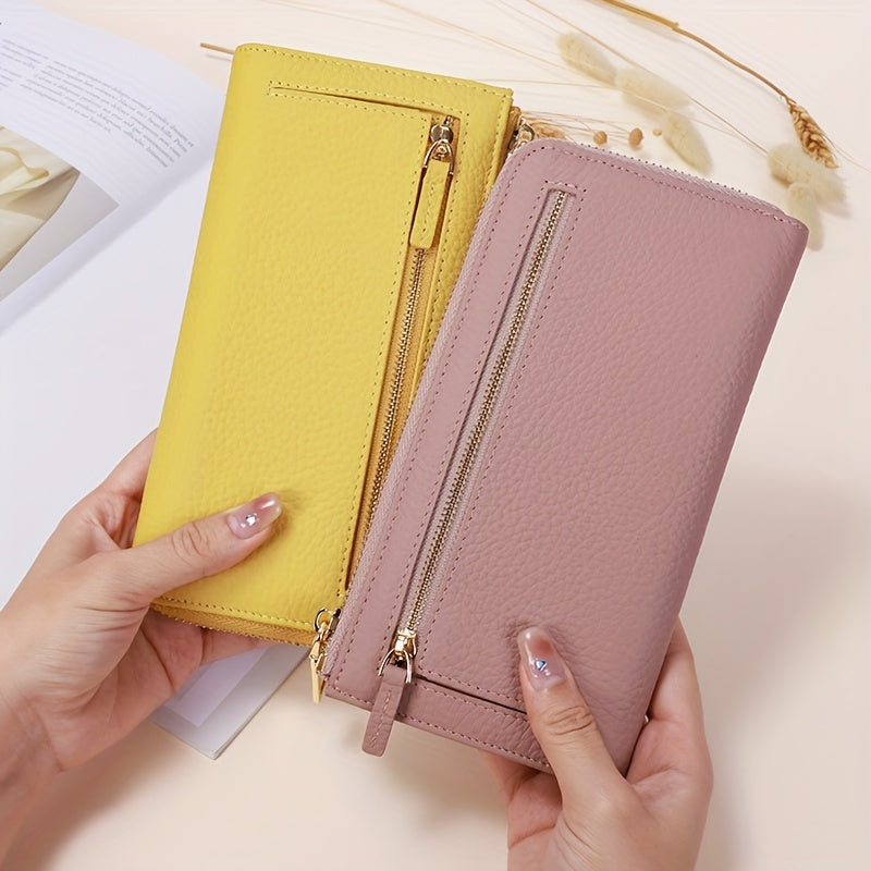 Women's Long Zippered RFID Wallet, 20 x 10 x 2 cm