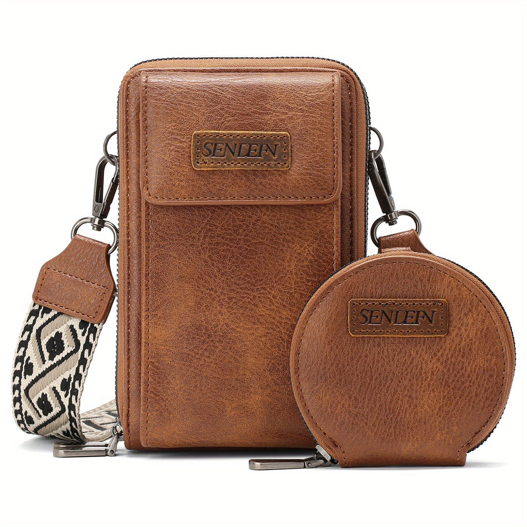 Women's Wallet 11 cm, Phone Pocket and Round Coin Purse