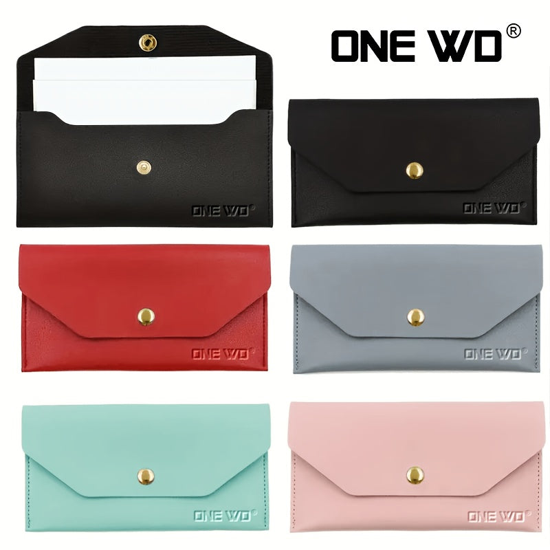 Women's Envelope Clutch Wallet with Snap Button