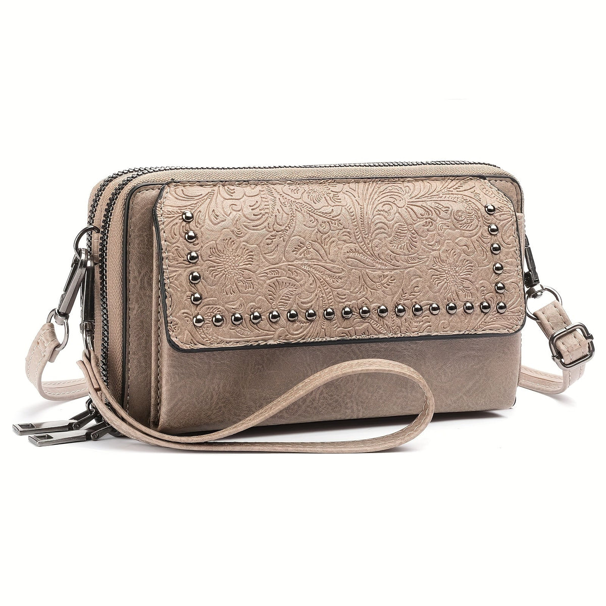 Women's Wallet with Adjustable Strap, 15 Slots and a Window