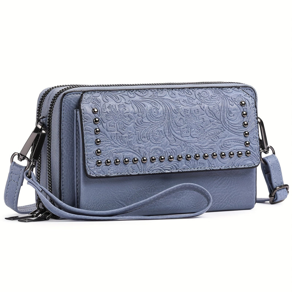 Women's Wallet with Adjustable Strap, 15 Slots and a Window
