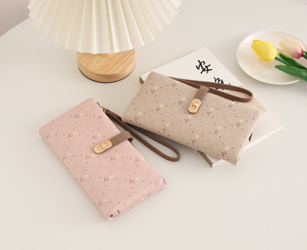Tulip Wallet for Women, Six Soft Powdered Shades