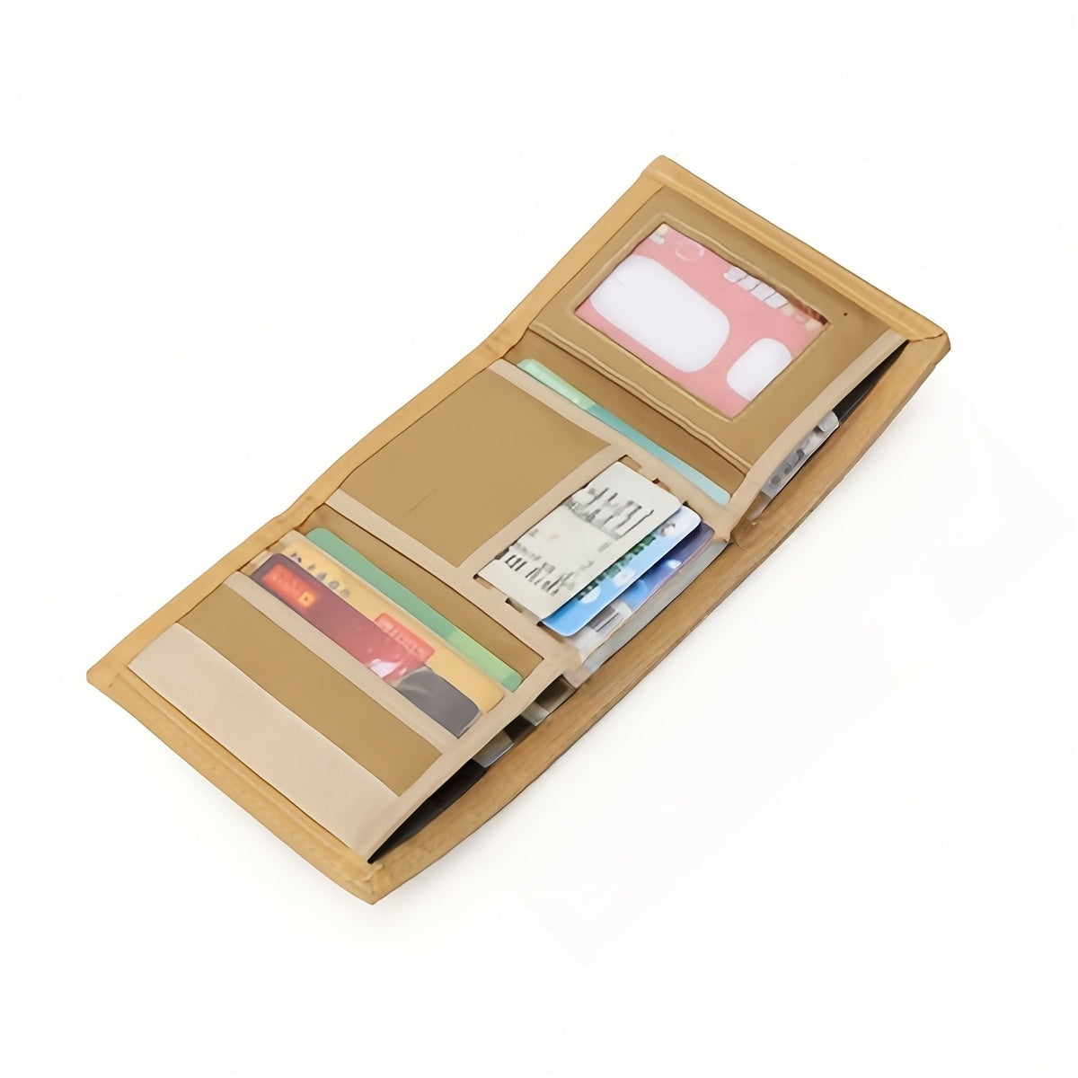 Women's Tri-Fold Wallet, Trimmed Canvas, 12 x 8 x 2 cm