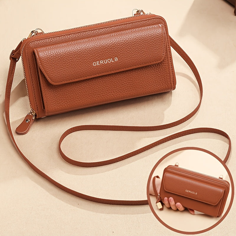 Women's Full Grain Leather Wallet with Phone Flap
