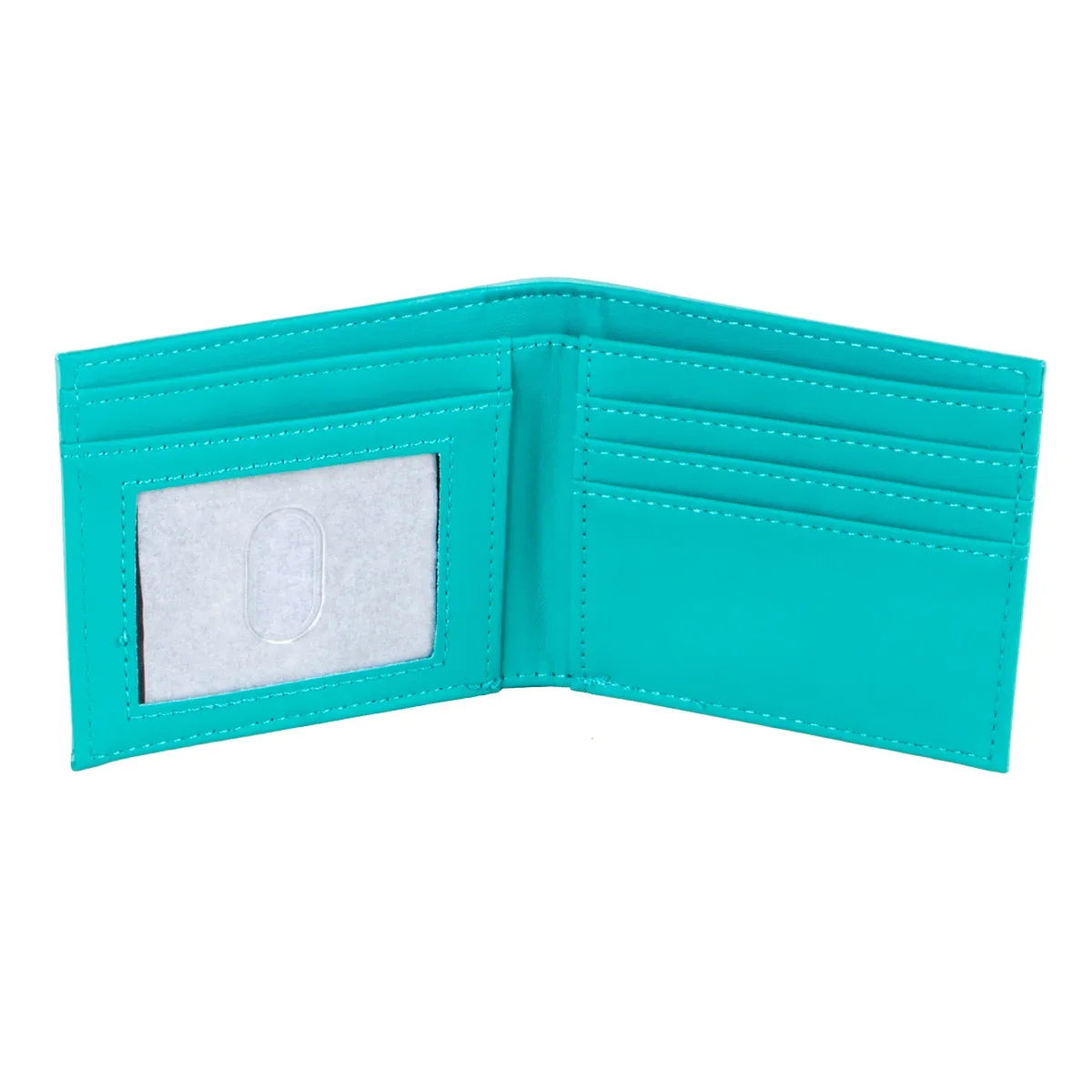 Foldable Gaming Wallet in Green PU Leather with Card and Photo Holder