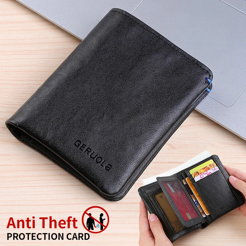 Vegetable-Tanned Cowhide Leather Wallet - Authenticity and RFID Security Image