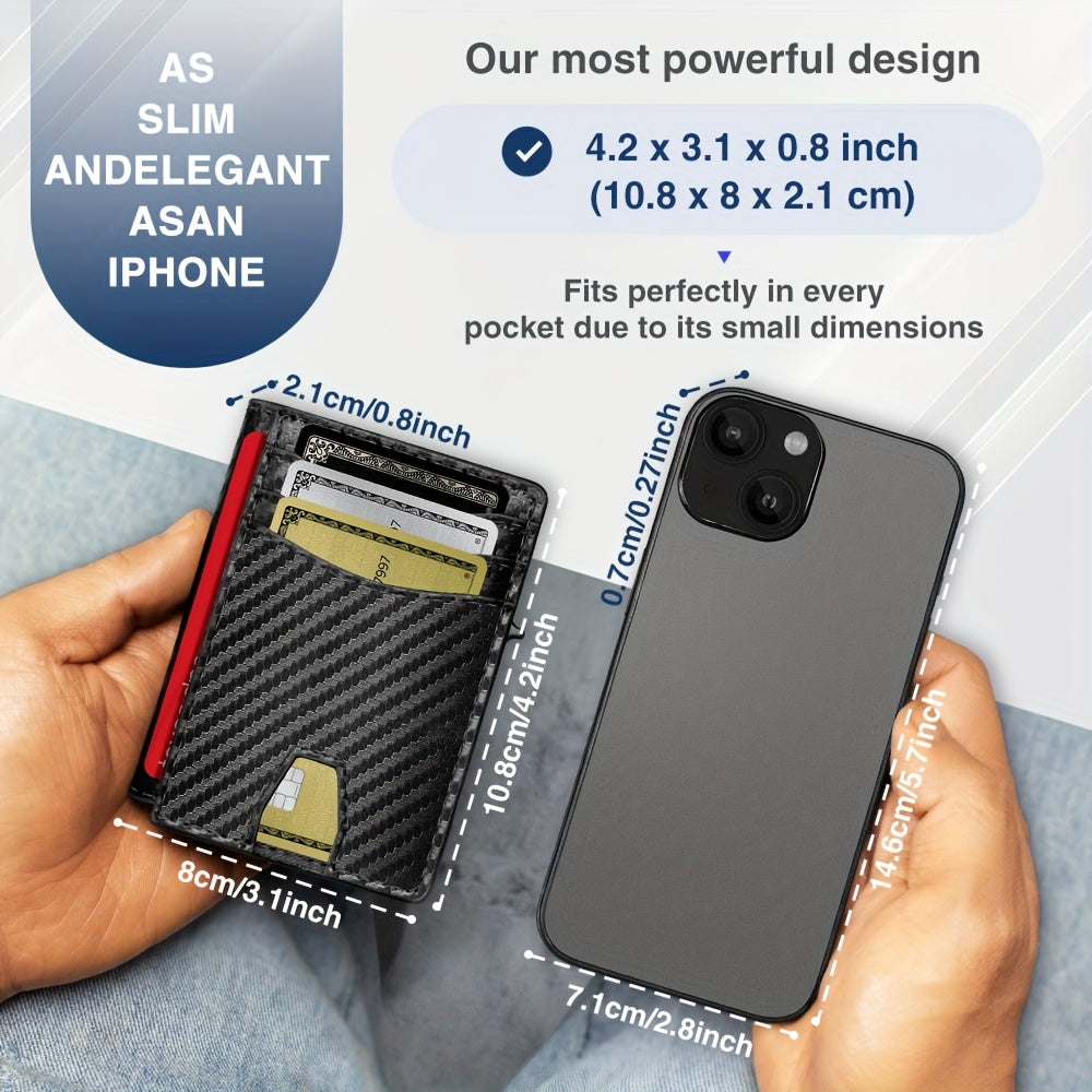 Men's Wallet for 16 Cards, Aluminum Frame and Zipper Pocket