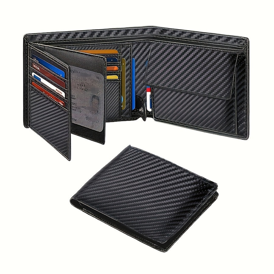 Men's Bi-Fold Anti-RFID Wallet for 15 Cards and Cash Image