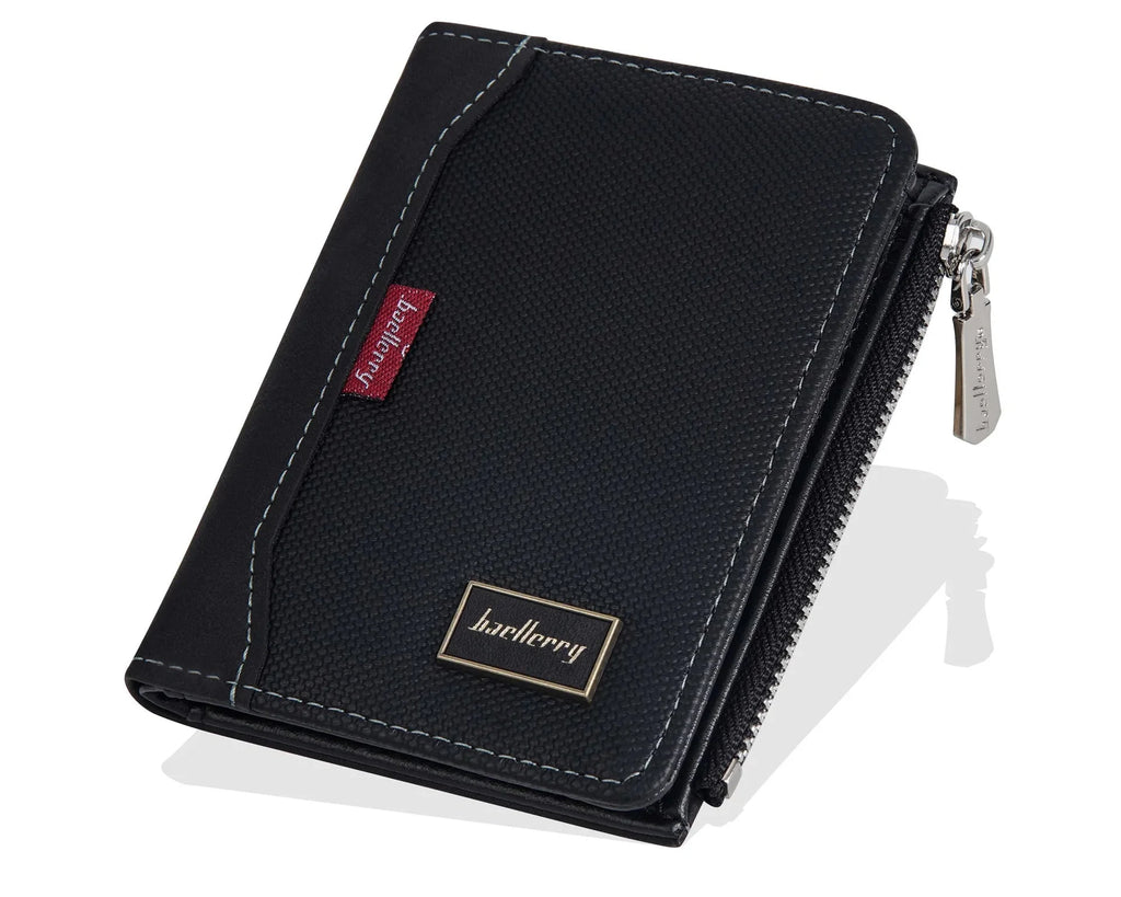 Men's Wallet with RFID Protection and Zipper Closure