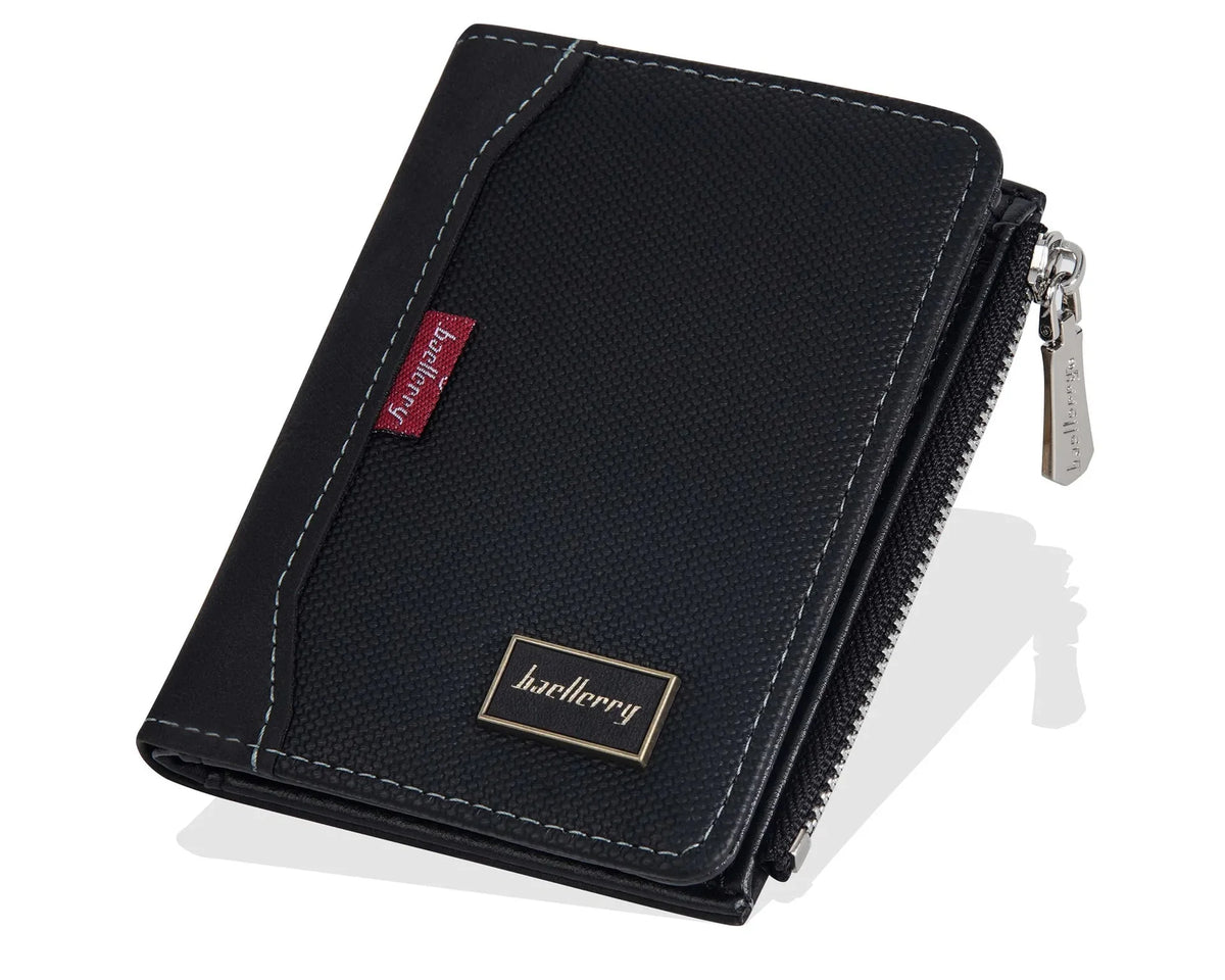 Men's Wallet with RFID Protection and Zipper Closure