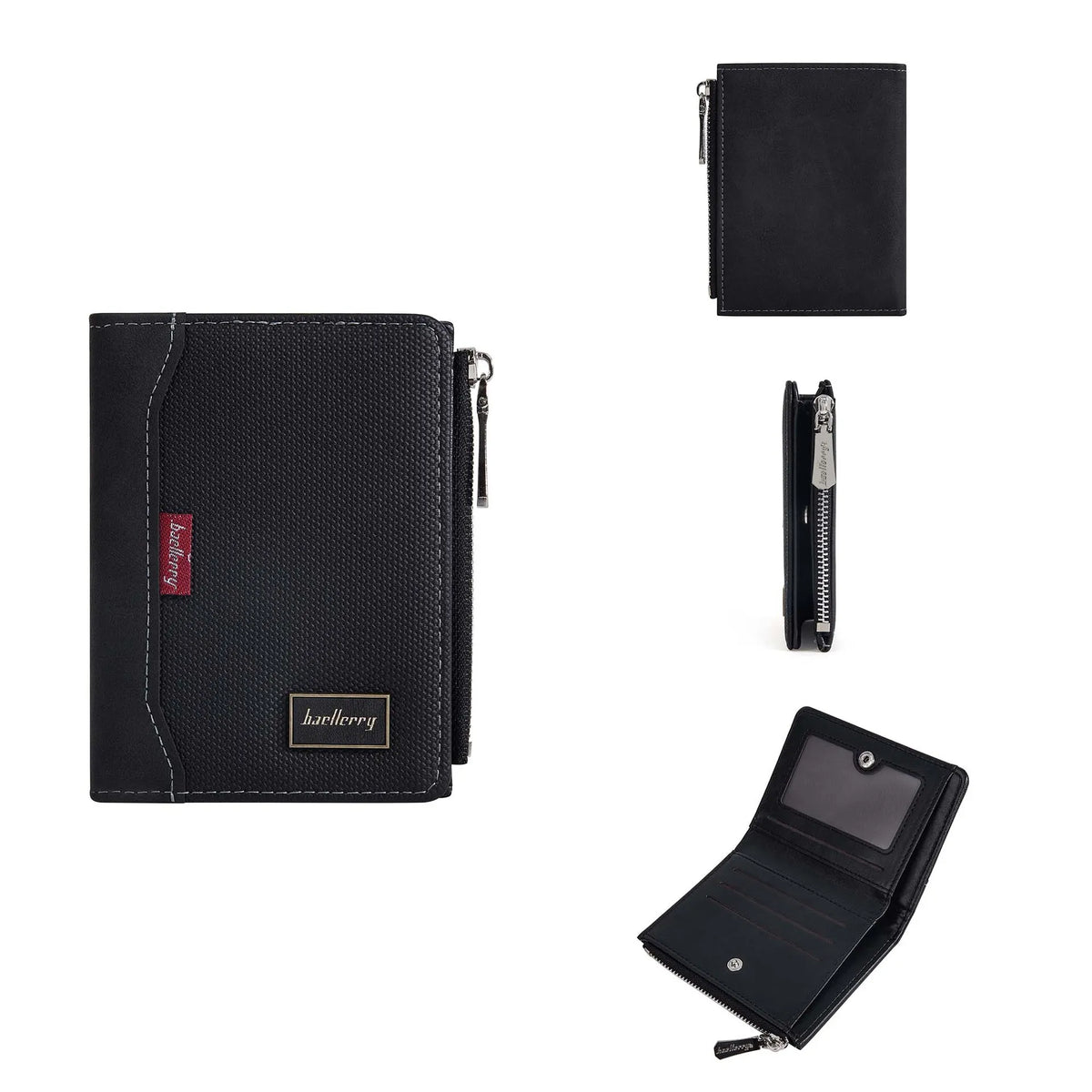 Men's Wallet with RFID Protection and Zipper Closure