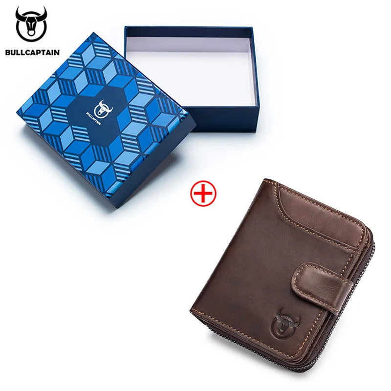 Business Cowhide Leather Wallet - Multifunction & Security