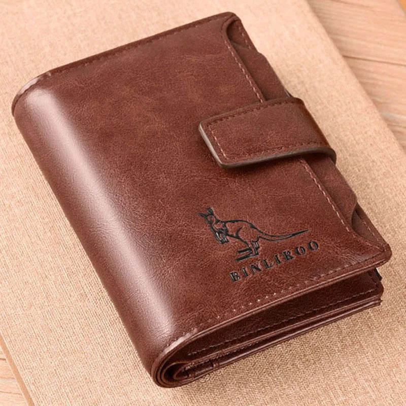 Genuine Leather Wallet - RFID Security and Double Closure