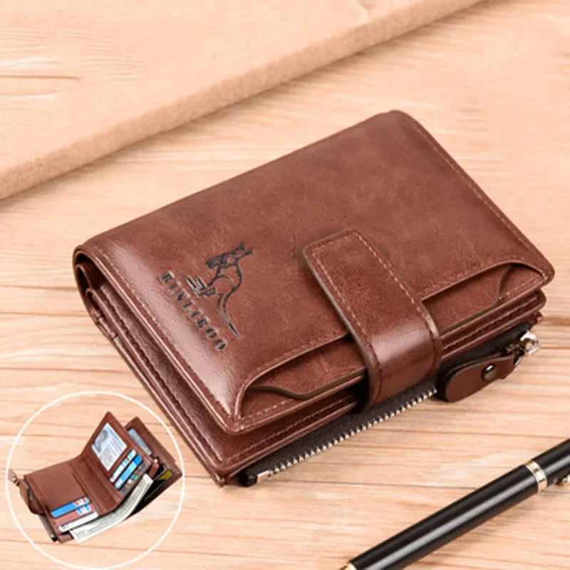 Genuine Leather Wallet - RFID Security and Double Closure