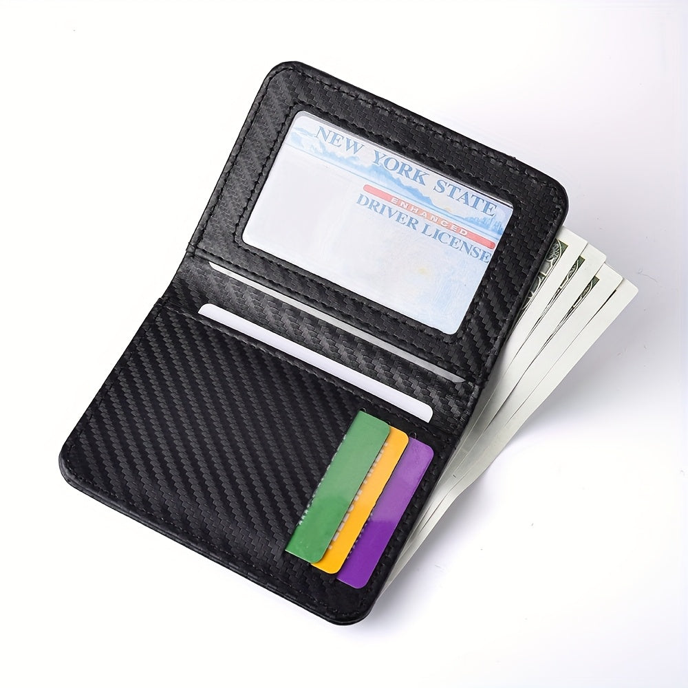 Ultra-slim carbon wallet for men, 11.1 x 8 x 1.2 cm Image