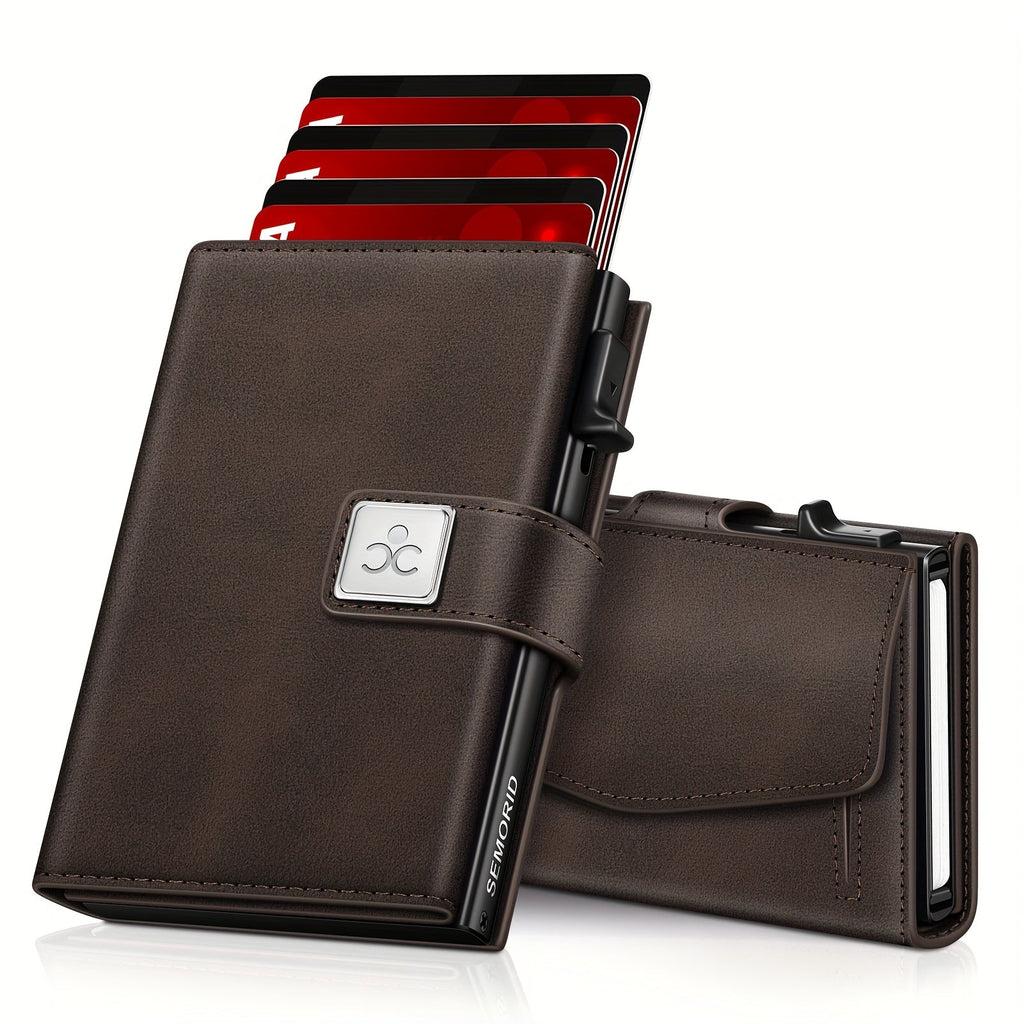 Men's Wallet with Card Ejector, Aluminum Case