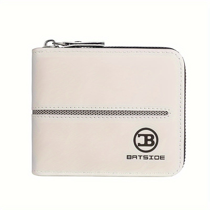 Compact Zippered Wallet for Men, 12 x 10 cm
