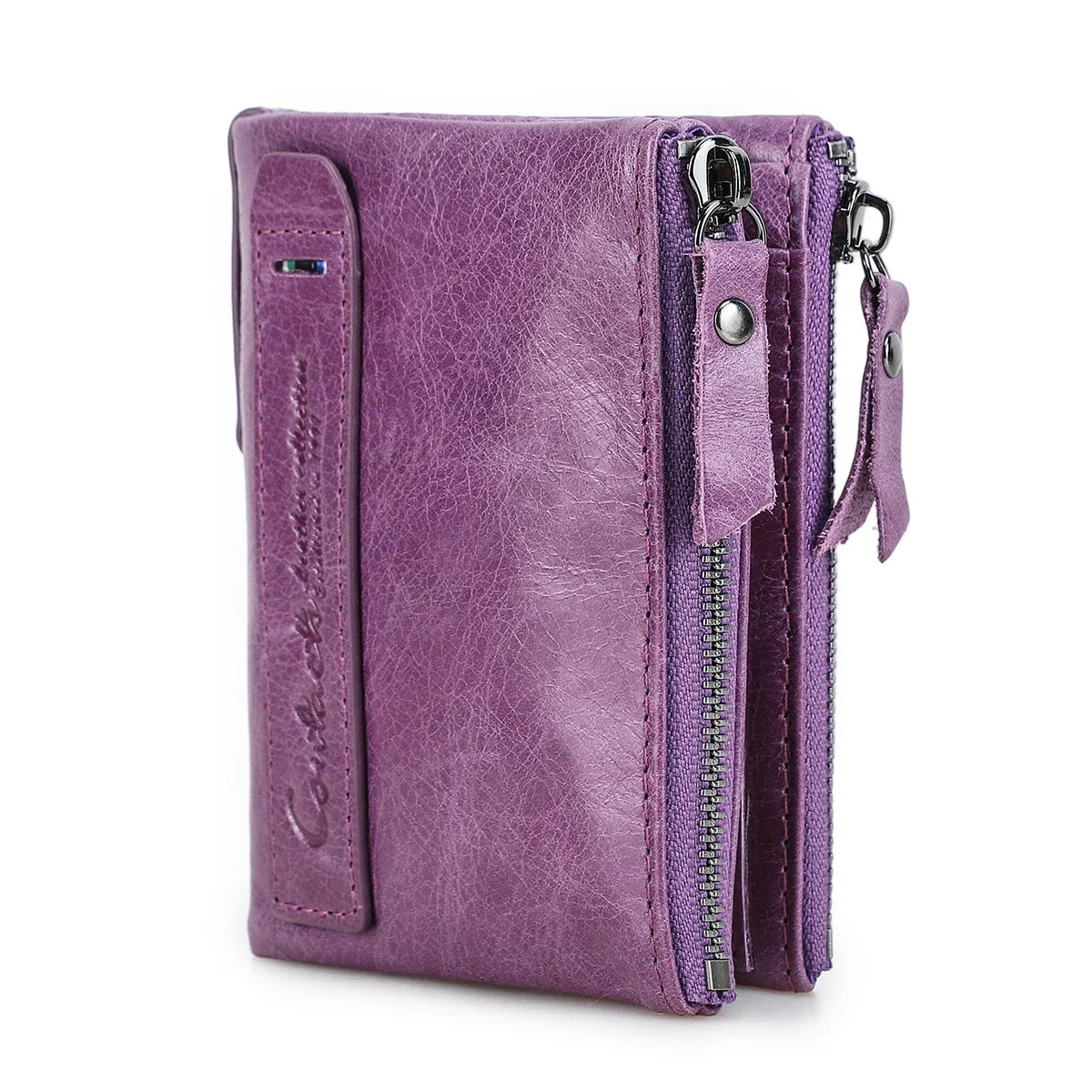 Men's Crazy Horse Leather Wallet with RFID Protection