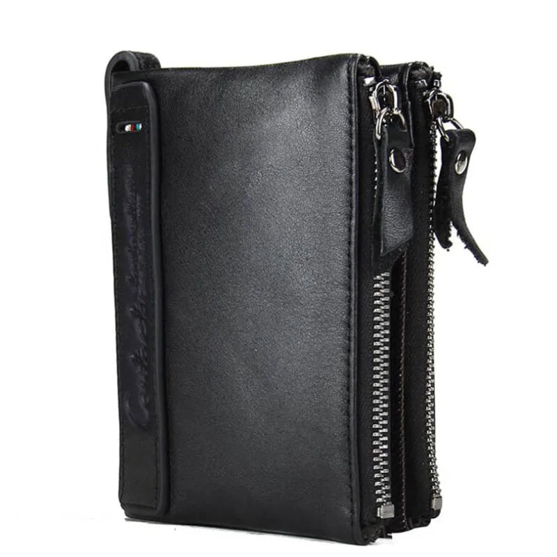Men's Crazy Horse Leather Wallet with RFID Protection