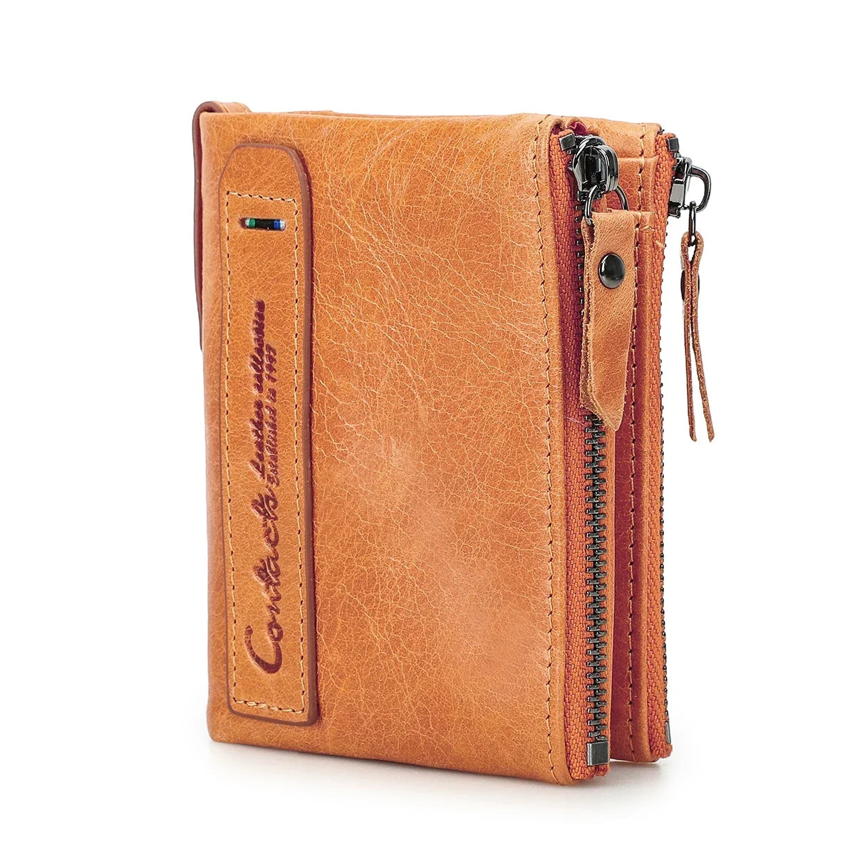 Men's Crazy Horse Leather Wallet with RFID Protection