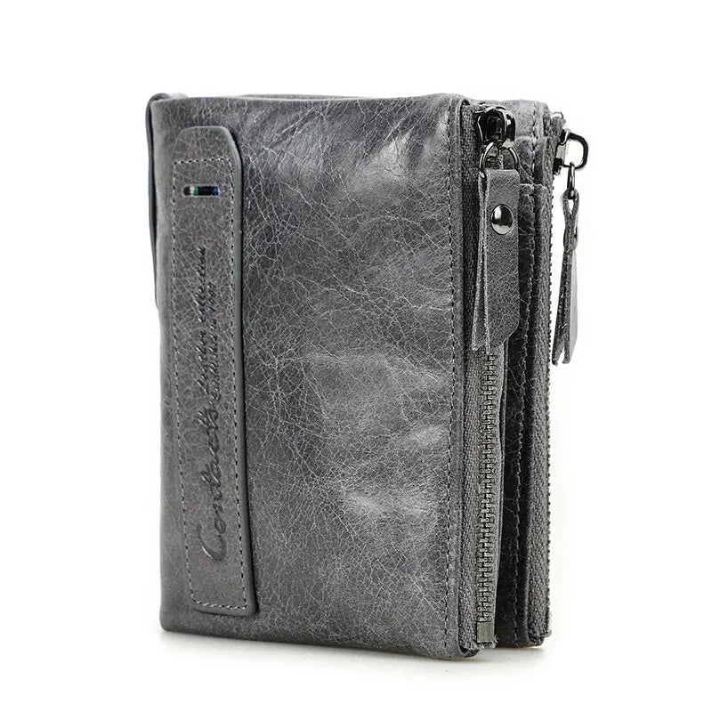 Men's Crazy Horse Leather Wallet with RFID Protection