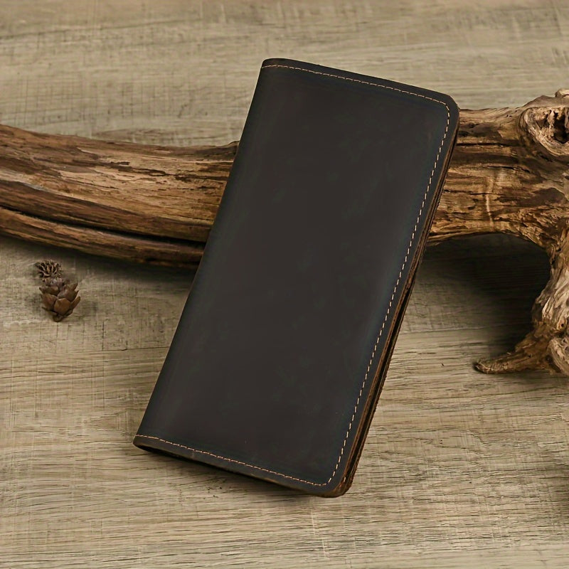 Continental Crazy Horse Leather Wallet for Men, Ten Card Slots Image