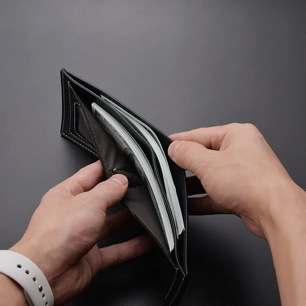Men's Short Wallet with Photo ID Window, 11.8 cm