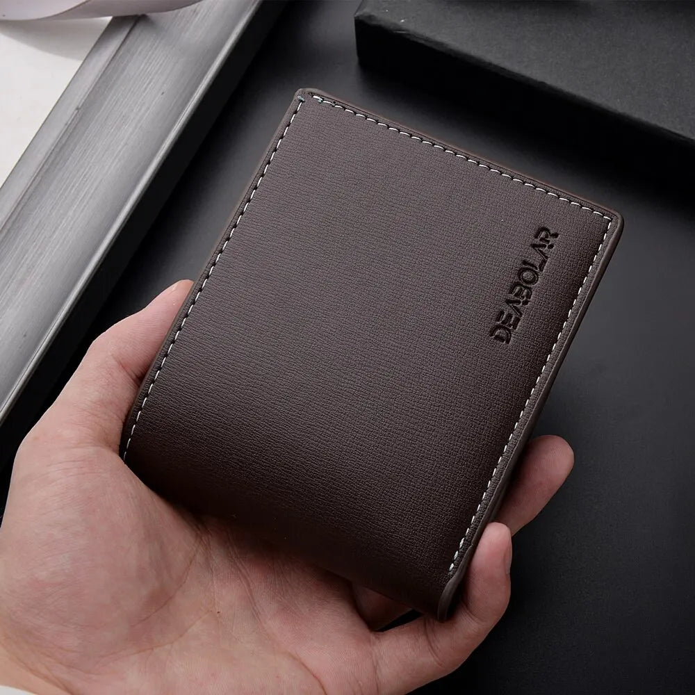 Men's Short Wallet with Photo ID Window, 11.8 cm