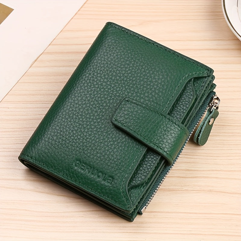 Men's RFID-Blocking Leather Wallet, 15 Cards and Coins