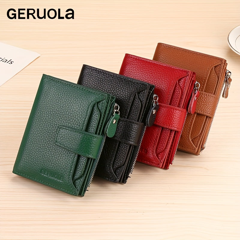 Men's RFID-Blocking Leather Wallet, 15 Cards and Coins