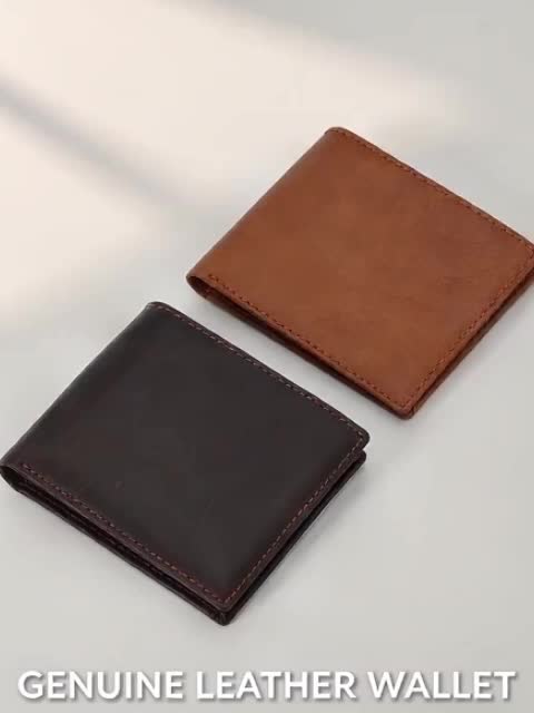 Men's Personalized Anti-RFID Leather Wallet 48 grams