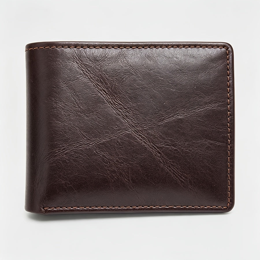 Men's Personalized Anti-RFID Leather Wallet 48 grams Image
