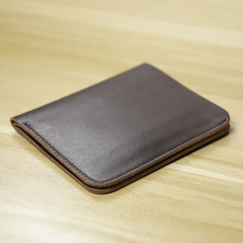 Compact and Slim Genuine Leather Men's Wallet with Card Holder and Bill Compartment