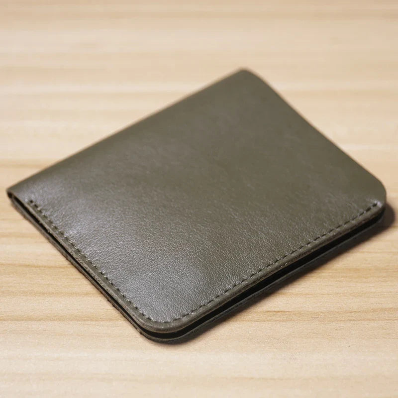 Compact and Slim Genuine Leather Men's Wallet with Card Holder and Bill Compartment
