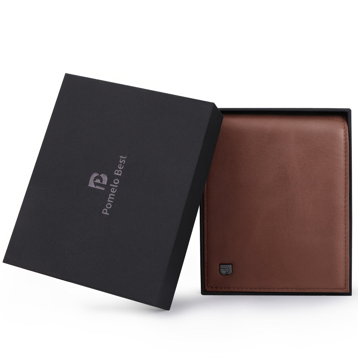Men's Leather Bi-Fold Wallet with Snap Coin Pocket Image