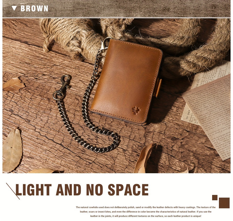 Men's Full Grain Leather Wallet with Ejectable Card Case