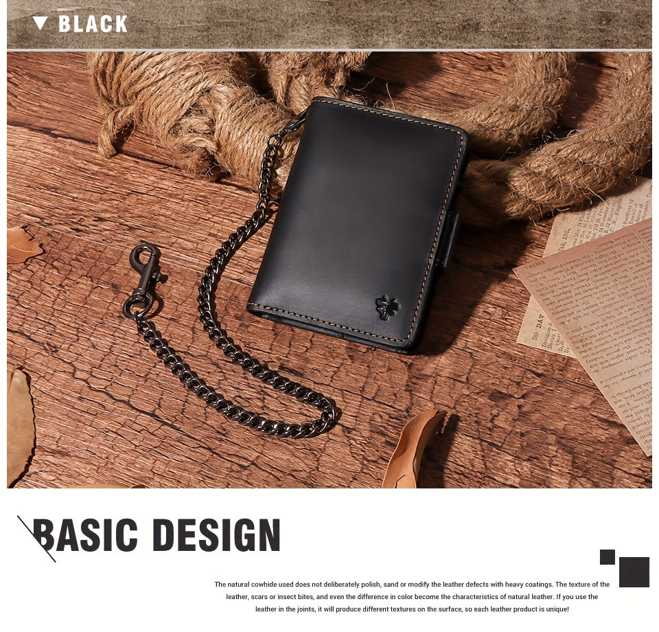 Men's Full Grain Leather Wallet with Ejectable Card Case