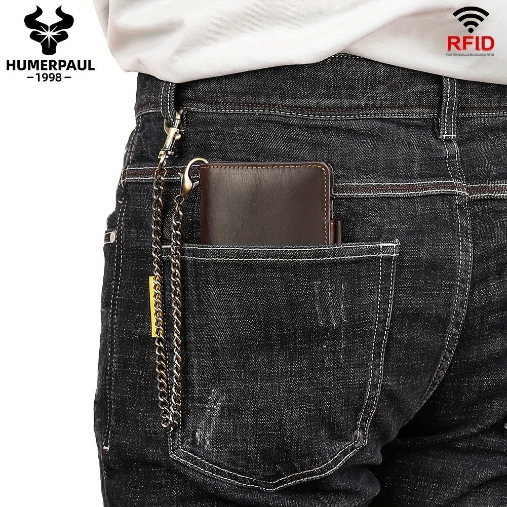 Men's Full Grain Leather Wallet with Ejectable Card Case
