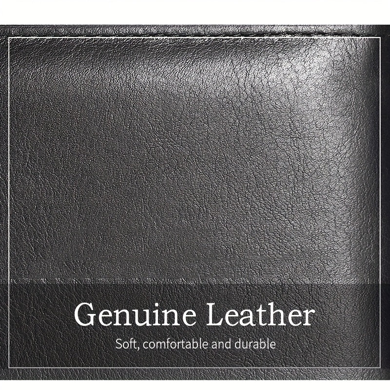 Men's Leather Wallet with Snap Closure