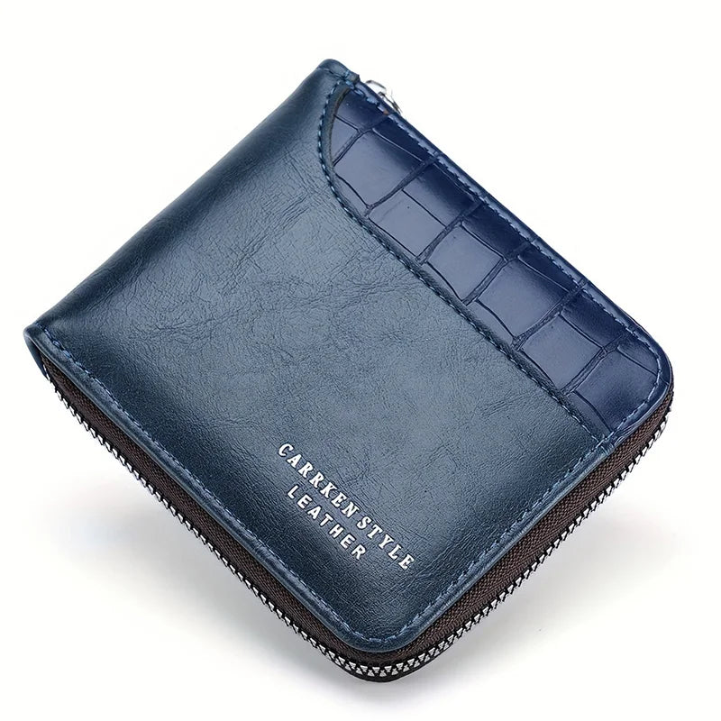 Business Wallet for Men with RFID Protection and Zipper