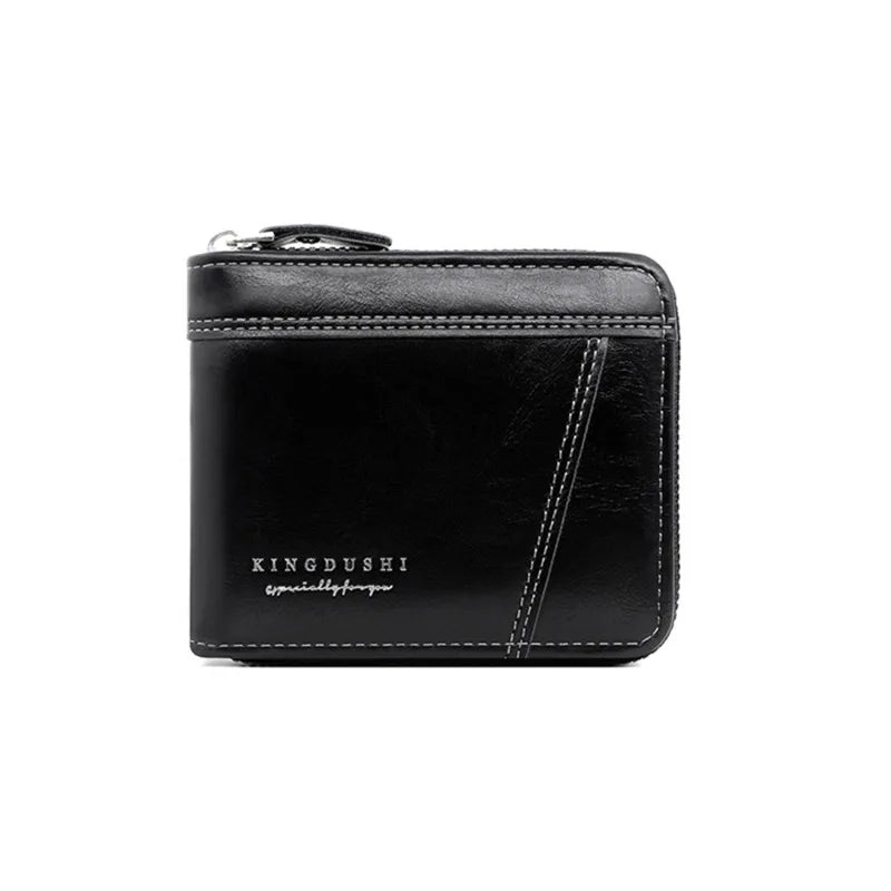 Business Wallet for Men with RFID Protection and Zipper
