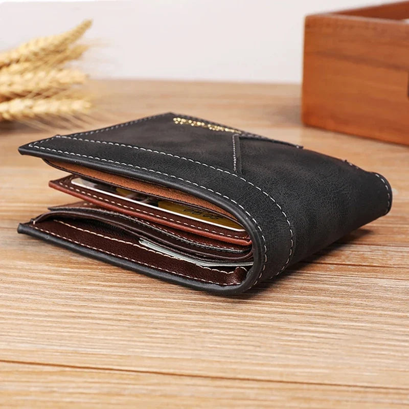 Men's Vintage Soft PU Leather Wallet and Compact Card Holder