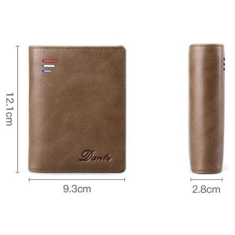 Men's Genuine Leather Wallet with Large Capacity, Zip, and Integrated RFID Protection