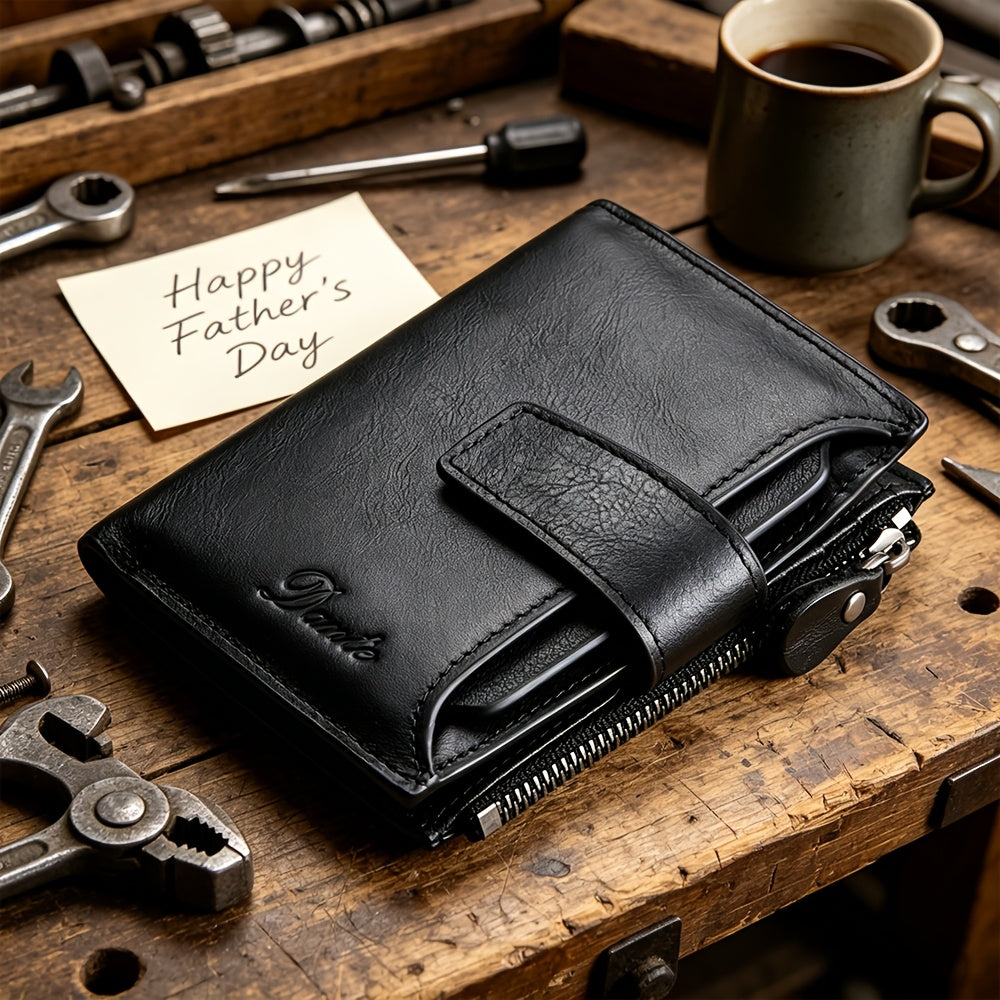 Men's Vertical Wallet, Removable RFID Card Holder