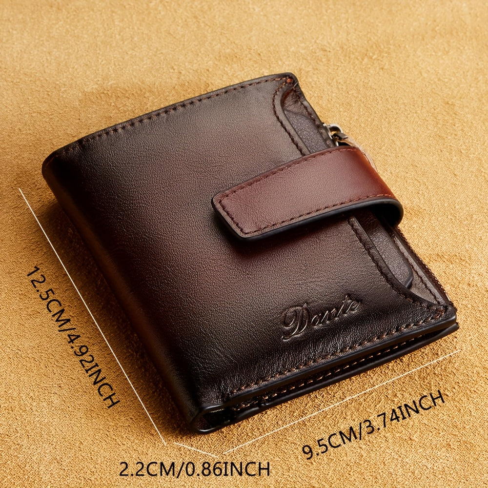 Men's Vertical Wallet, Removable RFID Card Holder