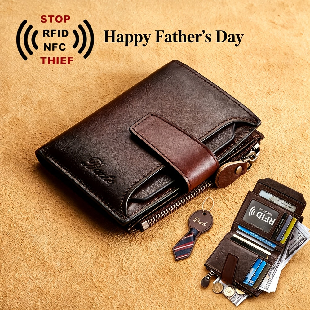 Men's Vertical Wallet, Removable RFID Card Holder