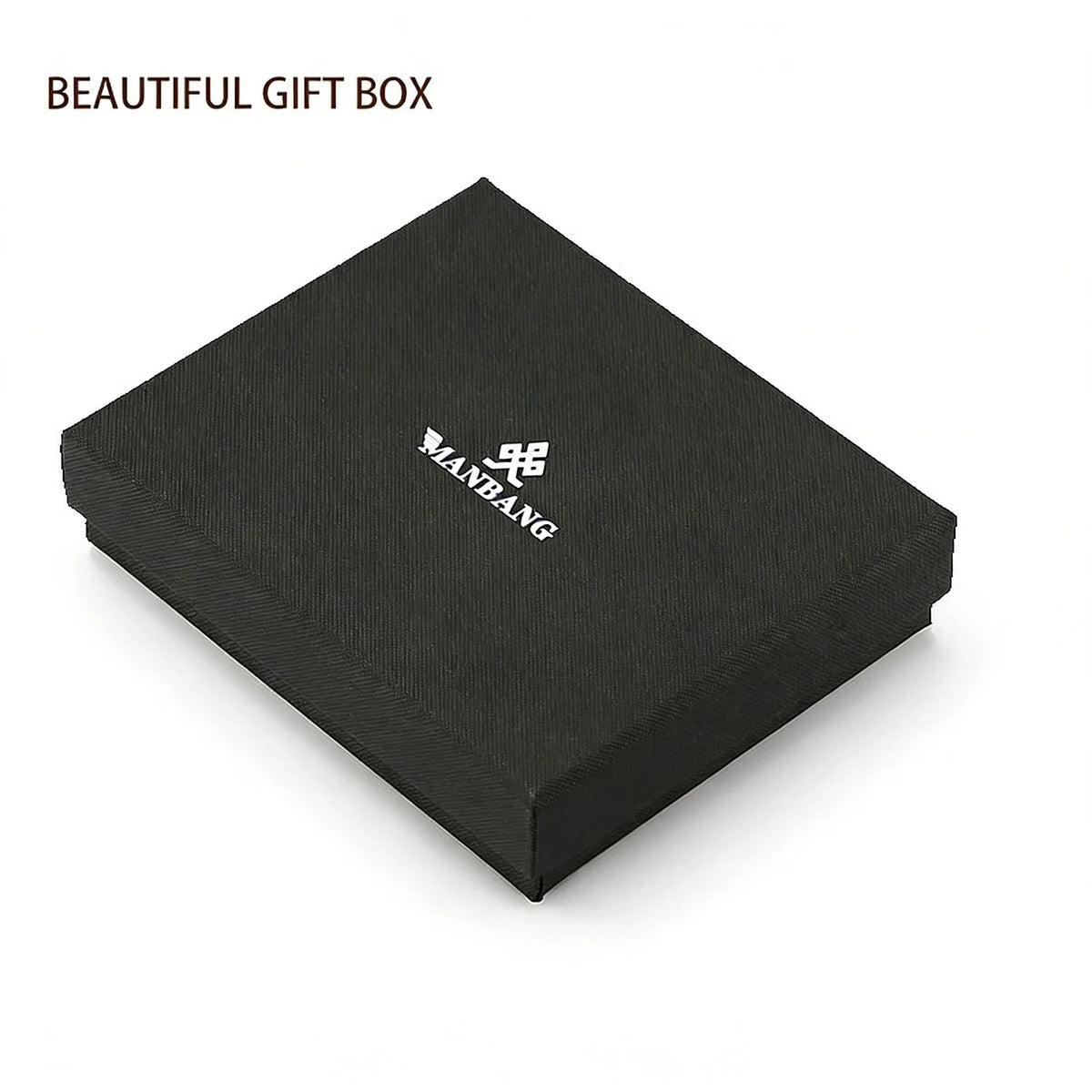 Men's Genuine Leather Compact Trifold Wallet with Card Holder